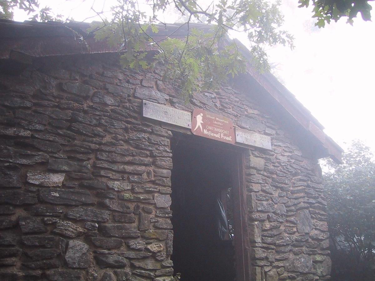 Blood Mountain shelter stone