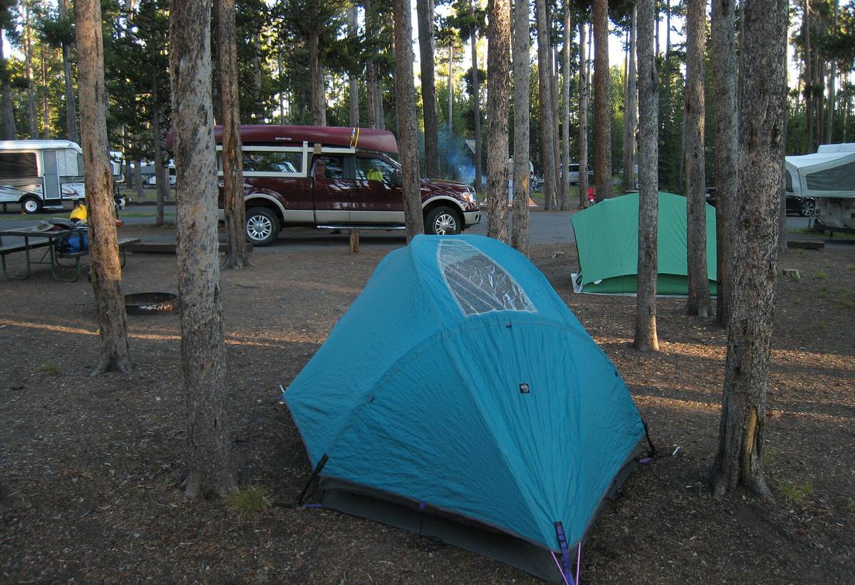 campground tent site Appalachians
