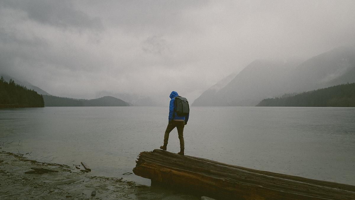 rain jacket hiking mountains